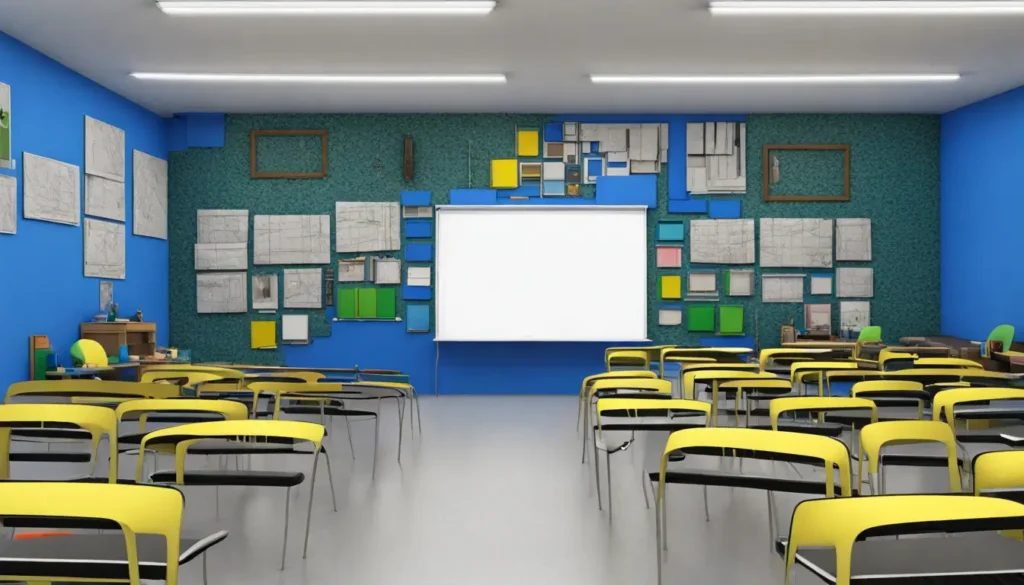 Gráfico de barras ascendente representando aumento de matrículas ao lado de lápis gigante, simbolizando técnicas de vendas para instituições de ensino.